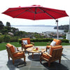 3.3m Patio Offset Cantilever Umbrella Outdoor Round Hanging Market Parasol