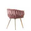 Velvet Dining Chair with Door Knocker Ring Windsor Dressing Room Chair 1/2/4/6