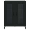 Camerina Highboard Black 69.5x34x180 Engineered Wood,Highboard with Ample W9F1