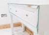 Dressing Table Entrance WHITE GLASS Table Mirrored Vanity Table Console Desk UK