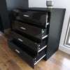 Modern High Gloss Chest of Drawer Hallway Storage 4 Drawers Bedroom Furniture UK