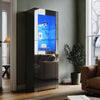 High Gloss Display Cabinet Black Sideboard Cupboard Storage Door with LED Lights