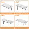 Stunning Extendable Dining Table Kitchen Dinner 8-12 Seater Marble Kitchen Room