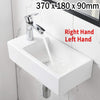 White Small Compact Bathroom Cloakroom Hand Wash Basin Sink Ceramic Wall Hung UK