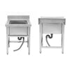 Commercial Kitchen Cleaner Stainless Steel 1 Sink Warewashing Drain Waste Outlet
