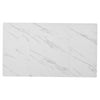 Rectangular Modern Kitchen Furniture Marble Effect Dining Table with Metal Legs
