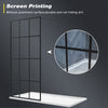 Wet Room Shower Enclosure Screen Walk In Black Grid 8mm Glass Panel 800x1850mm