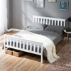 Solid Pine Wooden Bed Double Bed Frame 4ft6 135x190 cm Adults Kids Teen White