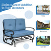 2 Seats Outdoor Swing Glider Chair Patio Loveseat Glider Rocking Bench w/Cushion