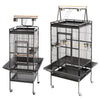 Medium Large Bird Cage Iron Birdcage Playtop Perch Stand Bottom Tray + 4 Roller