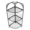 3/5 Tier Metal Wire Corner Shelf Bookcase Flower Rack Plant Pot Holder Stand