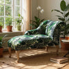 Elegant Upholstered Palm Leaf Chaise Longue Sofa with Right Armrest Cozy Lounge