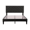 4ft6 Double Bed Frame Upholstered Platform Bed with Adjustable Headboard Velvet