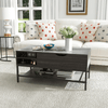 Lift Top Coffee Table Living Room Table with Hidden Compartment Grey