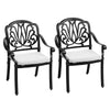 3 Pcs Cast Aluminum Bistro Set Garden Furniture Dining Table Chair Cast Aluminum