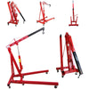Red 1 Ton Folding Hydraulic Engine Mechanics Crane Hoist Lift Jack Stand Wheels