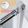 Shower Enclosure And Tray Sliding Door 8mm Nano Glass Screen With Side Panel