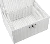 LYNEN Set of 3 Resin Wicker Woven Storage Baskets Hamper Box With Lid & Lock
