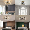 LED Crystal Dimmable Ceiling Fan Light 6 Speed Chandelier Lamp w/ Remote Control