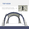 Outdoor Gazebo Event Dome Shelter Party Tent for Garden Camping Cream and Blue