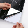 5m Glossy Black Marble Sticky Back Vinyl Self Adhesive Table Film Wrap Sticker
