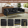 Modern Velvet Sofa Bed 2 Seater Click Clack Sofa Settee Recliner Couch Black