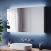 Large Bathroom Mirror Cabinet 1000x600 with LED Demister Shaver Socket 3 Colors