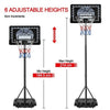 Portable Basketball Hoop System Kids Height Adjustable Basketball Net Stand 8ft