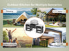 Picnic Table with Storage Camping Folding Portable Kitchen Unit Outdoor