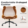 Cute Accent Chair Ergonomic Armless Office Chair with Wheels Height Adjustable