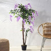 Artificial Wisteria Flower Tree Realistic Fake Potted Blossom Plant In/Outdoor