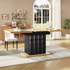 Extendable Dining Table with Storage Cabinet 110-140 cm Kitchen Telescopic Table