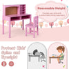 Kids Desk and Chair Set Wooden Children Study Table &Chair Writing Table Set