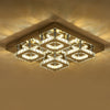 Crystal LED Ceiling Light Modern Square Chrome Lamp Fitting Pendant Chandelier