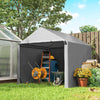 6.5' x 6.5' x 6.5' Garden Garage Storage Tent Steel Frame Waterproof, Grey