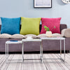 Nest Of 3 Nested Nesting Tables Side End Coffee Table Glass/Wood for Living Room