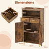 Kitchen Storage Cabinet 2 Door Buffet Sideboard with 2 Drawers Brown