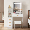 Makeup Desk Dressing Table With Mirror 4Drawers Stool Vanity Set Bedroom Modern