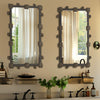 Vintage Rectangular Wall Mirror Metal Frame Slim Home Bedroom Bedside Hanging