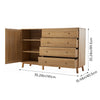Industrial Wooden Cupboard Sideboard Storage Cabinet Unit Bookshelf Rattan Doors