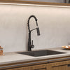 Modern Monobloc Kitchen Mixer Tap with Pull Out Hose Spray Single Lever Black
