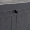 Dark Grey Garden Storage Box 430L Plastic Outdoor Patio Lockable Waterproof Lid
