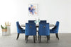 Velvet Dining Chair with Door Knocker Ring Windsor Dressing Room Chair 1/2/4/6