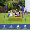A-Frame Swing Frame Steel Swing Stand All-weather Swing Set w/ Ground Stakes