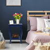 Costway End Table Accent Table Open Storage Shelves Sofa Side Table-Blue