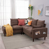 L-Shaped Corner Sofa, Sectional Couch with Built-in USB Port Chaise