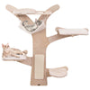 COSTWAY Wall-Mounted Cat Tower Cat Wall Shelves Furniture w/ Hammock