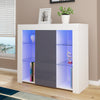 High Gloss Door Sideboard Buffet Cabinet Cupboard TV Unit Stand with LED Light