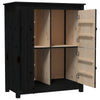 BaraSh Sideboard Black 83x41.5x100 Solid Wood Pine,Sideboard Storage A6O7