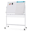 Rolling White Board Reversible Dry Erase Board Height Adjustable Whiteboard